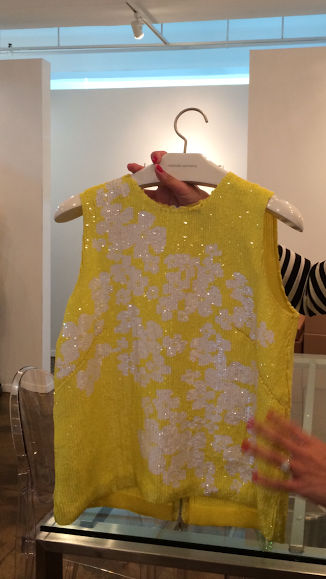 Rolando-Santana-Yellow-Sequin-top