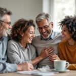 a photograph of a warm and intimate family gathering, showcasing moments of connection and support, such as a family member offering a comforting embrace or sharing a laugh, to visually convey the essential role of family in the recovery process, photographic, realistic, for a startup's blog, low saturation, life-like realistic soft lighting 4k sigma 50mm f2.8