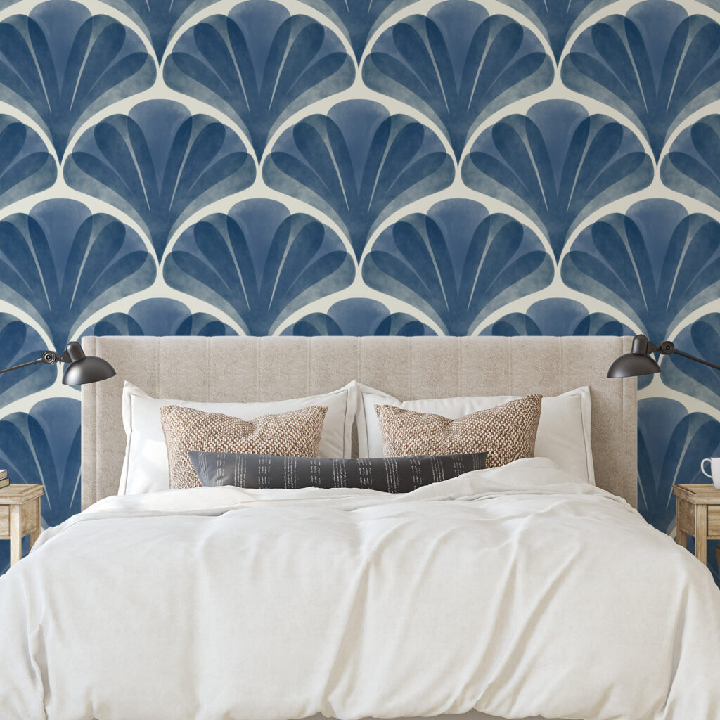 blue flower wallpaper